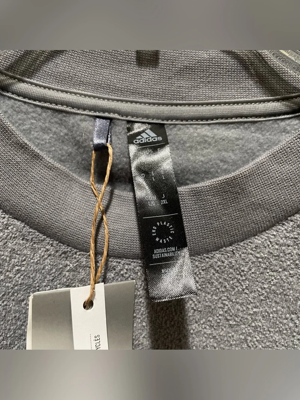 NWT Adidas Sweatshirt Men Core Crewneck Golf Grey Outerwear Gym Athleisure Sz L